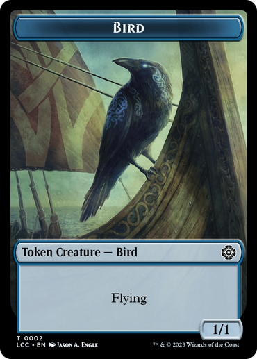 Bird // Merfolk (0003) Double-Sided Token [The Lost Caverns of Ixalan Commander Tokens] 