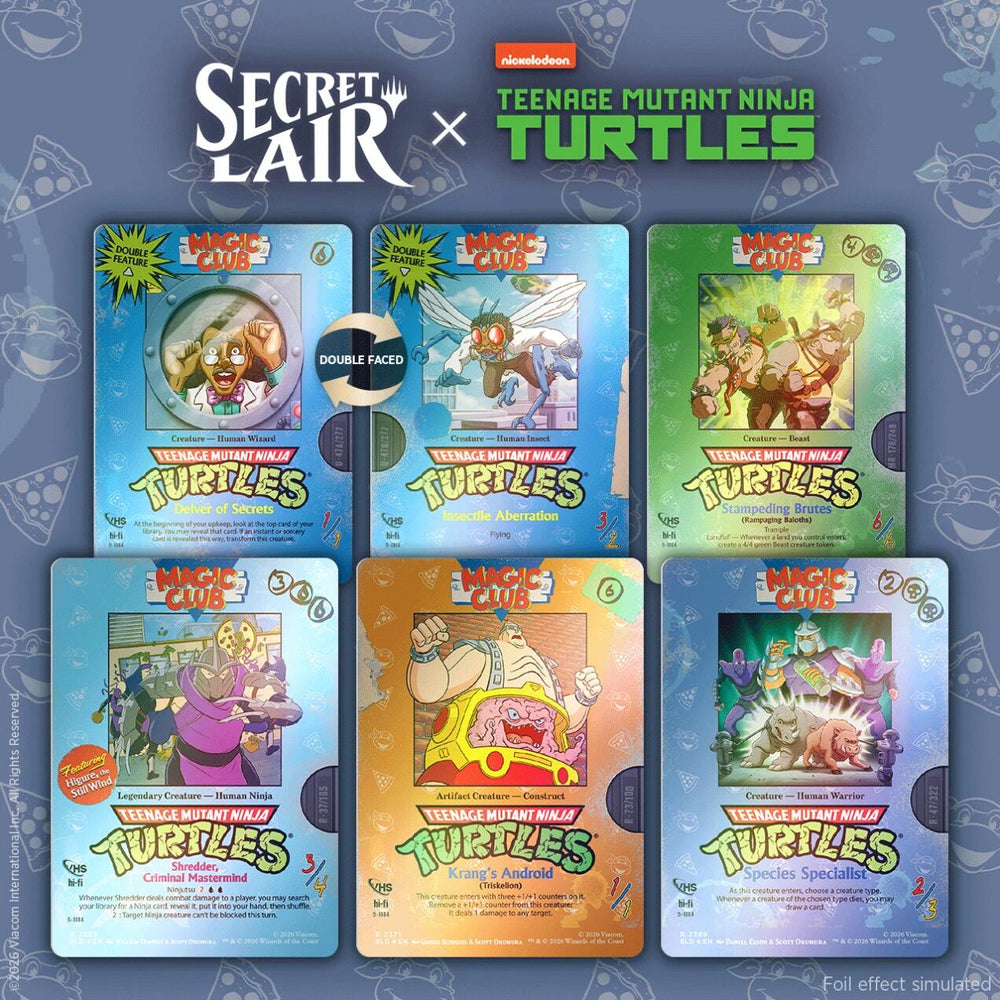 Secret Lair: Drop Series - Secret Lair x Teenage Mutant Ninja Turtles: VHS Villains (Traditional Foil Edition)