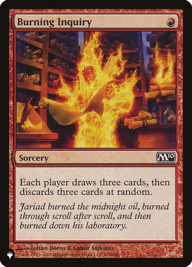 Burning Inquiry [The List] 