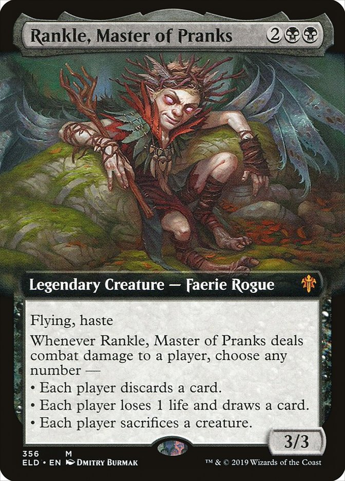 Rankle, Master of Pranks (Extended Art) [Throne of Eldraine] 