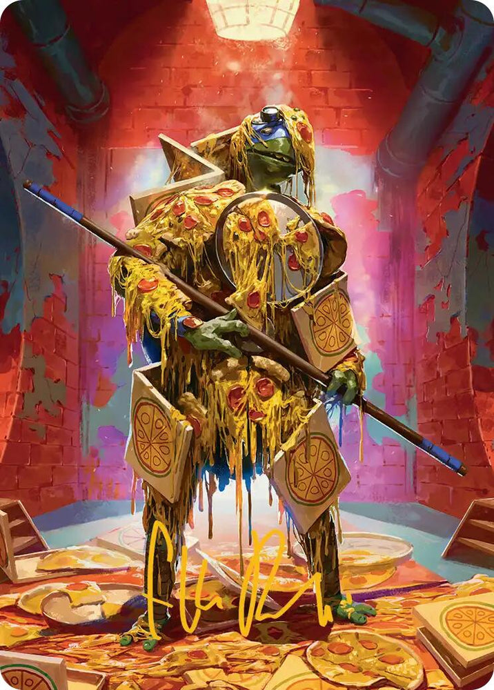 Commander's Plate Art Card (Gold-Stamped Signature) [Teenage Mutant Ninja Turtles Art Series]