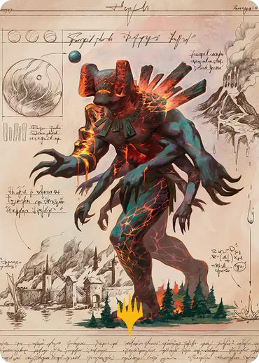 Magmablood Archaic Art Card (Gold-Stamped Planeswalker Symbol) [Secrets of Strixhaven Art Series]