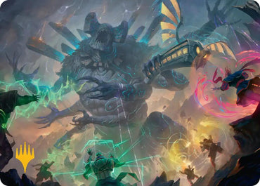 Moment of Reckoning Art Card (Gold-Stamped Planeswalker Symbol) [Secrets of Strixhaven Art Series]