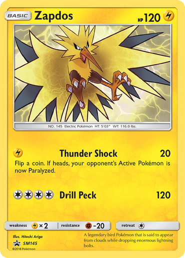 Zapdos (SM145) [Sun &amp; Moon: Black Star Promos] 