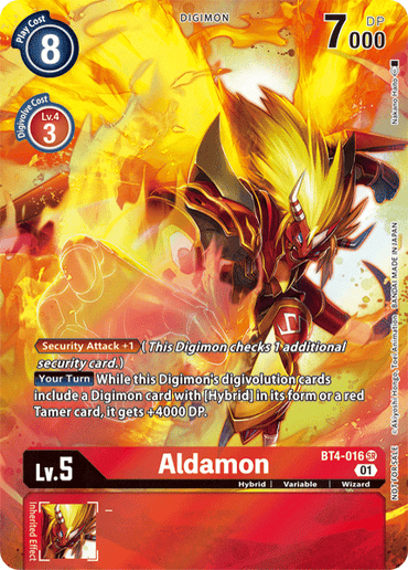 Aldamon [BT4-016] (1-Year Anniversary Box Topper) [Promotional Cards] 