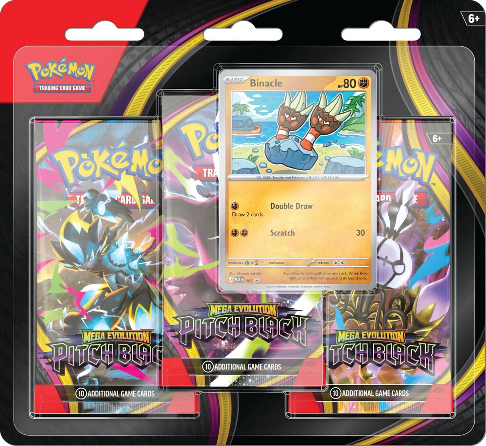 Preorden | Mega Evolution: Pitch Black - 3 Pack Blister [Binacle]