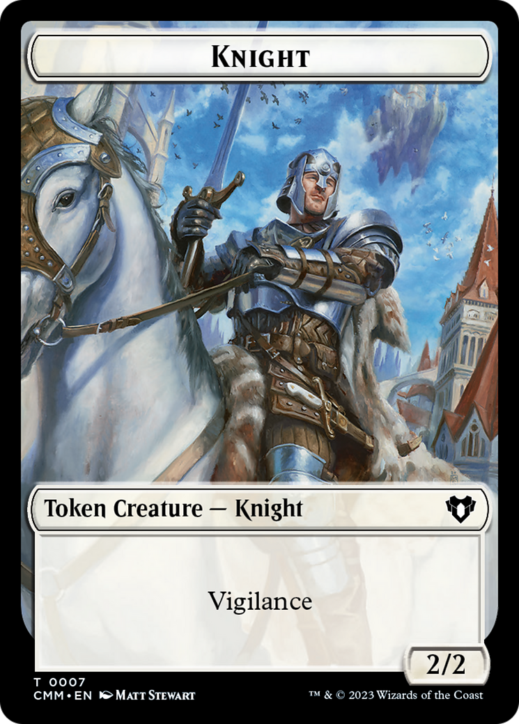 Knight Token [Commander Masters Tokens] 