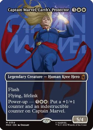 Captain Marvel, Earth's Protector (Borderless) (0354) [Marvel Super Heroes]