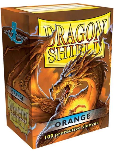 Dragon Shield: Standard 100ct Sleeves - Orange (Classic) (Older Box Art) 