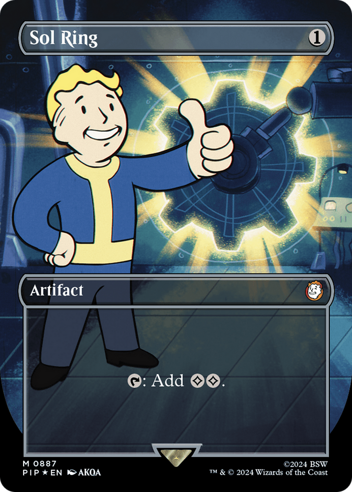 Sol Ring (Borderless) (Surge Foil) [Fallout] 