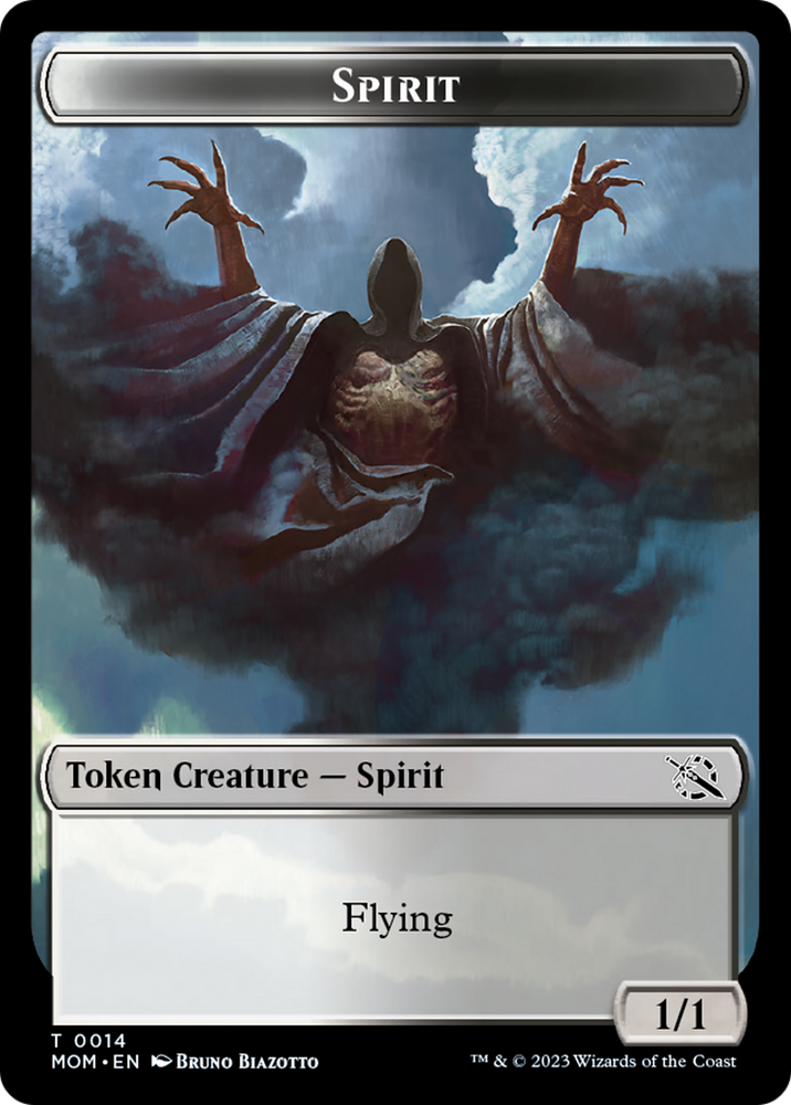 Treasure (21) // Spirit (14) Double-Sided Token [March of the Machine Tokens] 