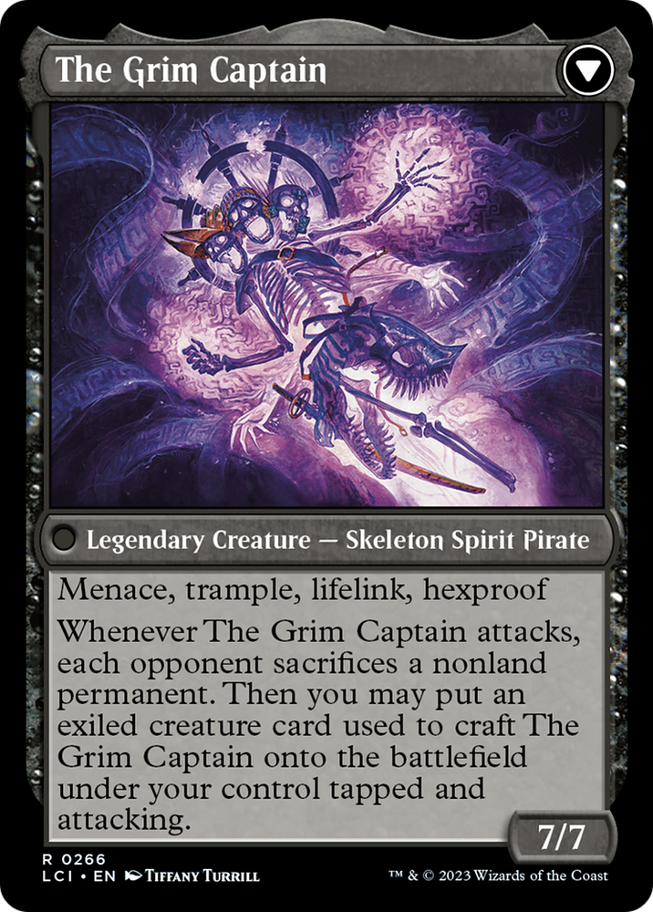 Throne of the Grim Captain // The Grim Captain [The Lost Caverns of Ixalan Prerelease Cards] 