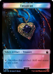 Warrior // Treasure (0061) Double-Sided Token (Surge Foil) [Doctor Who Tokens] 