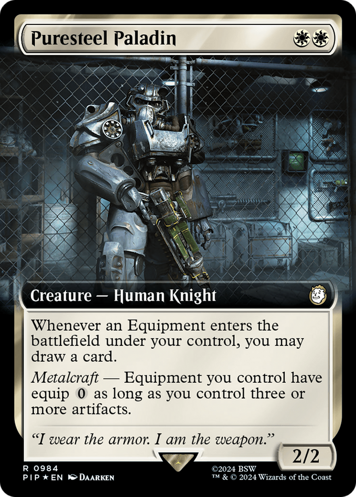 Puresteel Paladin (Extended Art) (Surge Foil) [Fallout] 