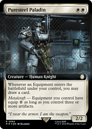 Puresteel Paladin (Extended Art) (Surge Foil) [Fallout] 