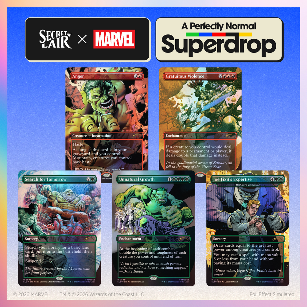 Magic: The Gathering | Secret Lair x Marvel's Hulk: SMASH! Foil Edition