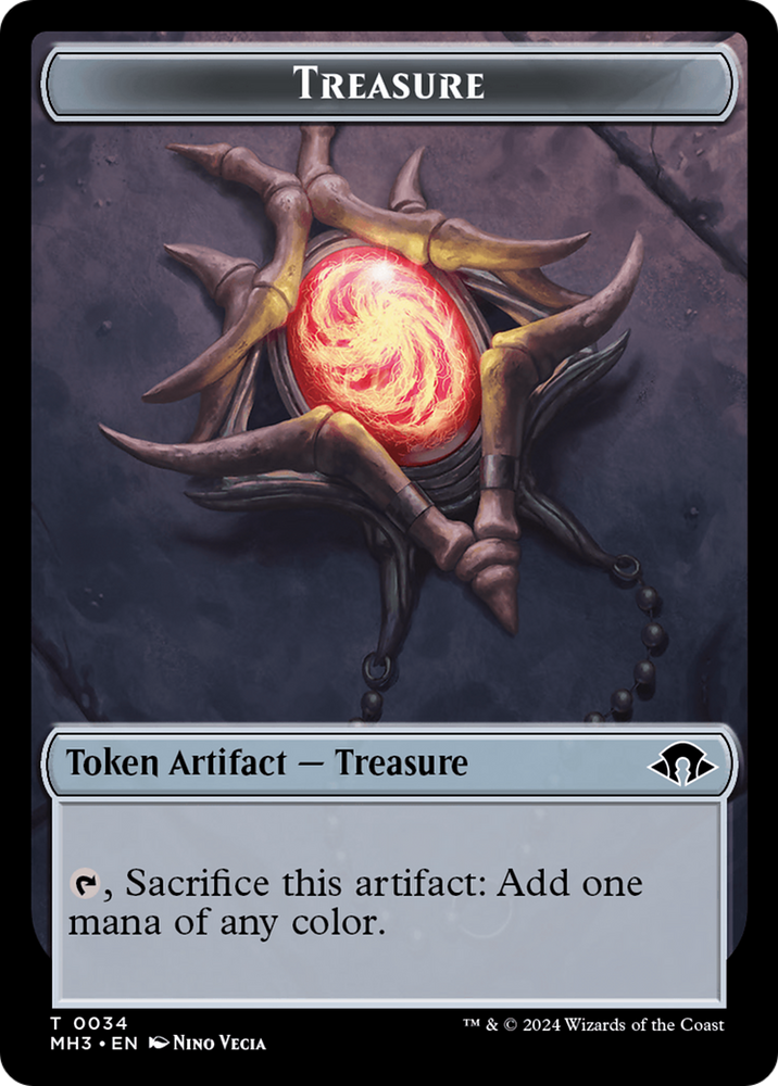 Treasure (Ripple Foil) // Copy Double-Sided Token [Modern Horizons 3 Tokens] 