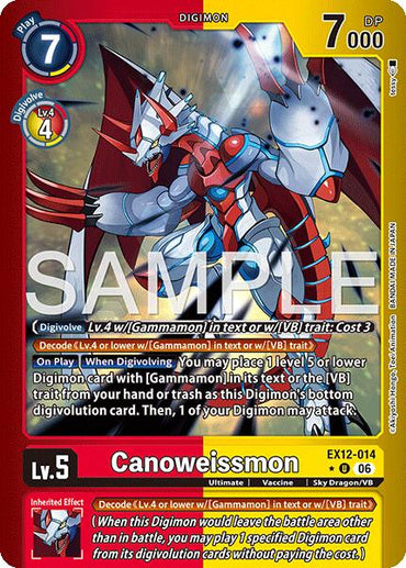 Canoweissmon [EX12-014] (Limited Foil) [Digital World Shambala]