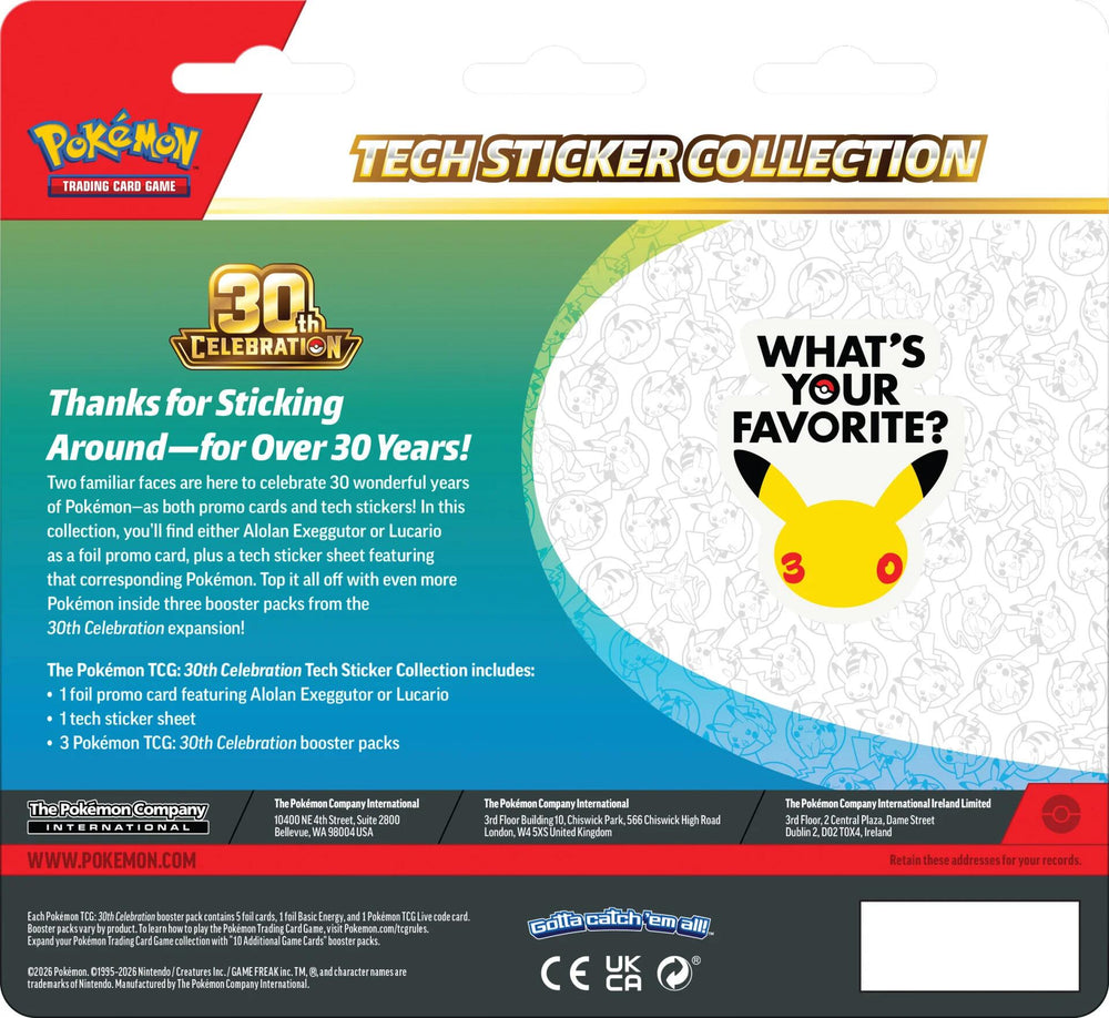 Pokémon TCG 30th Celebration Tech Sticker Collection [Alolan Exeggutor] [Español]