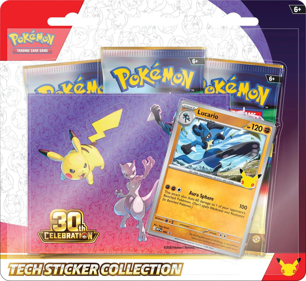 Pokémon TCG: 30th Celebration Tech Sticker Collection [Lucario] [Español]