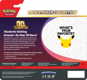 Pokémon TCG: 30th Celebration Tech Sticker Collection [Lucario] [Español]