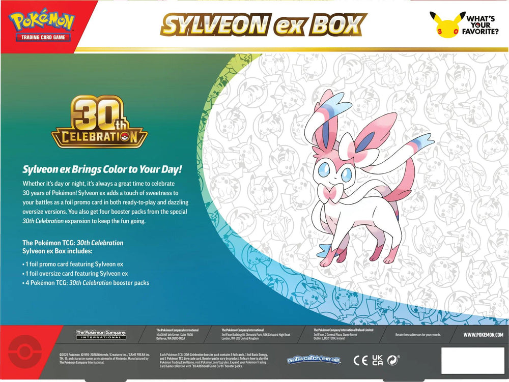 Pokemon TCG 30th Celebration Sylveon ex Box [Español]