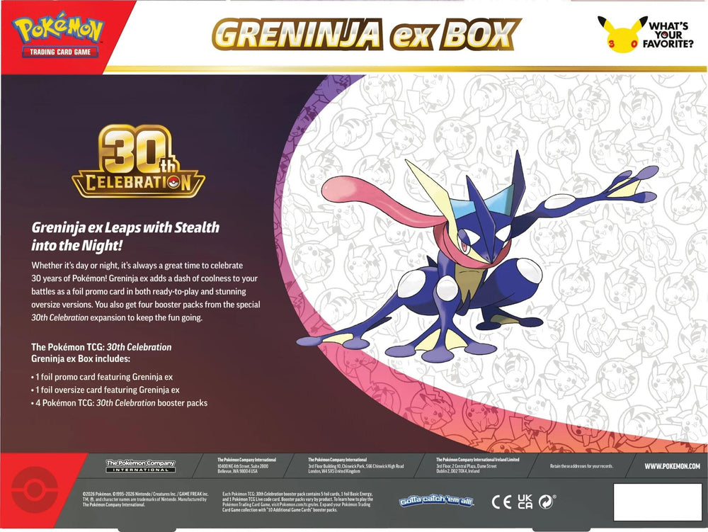 Pokemon TCG 30th Celebration Greninja ex Box [Español]