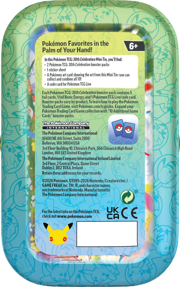 Pokémon TCG: 30th Celebration Mini Tin [Day Pikachu] [Español]