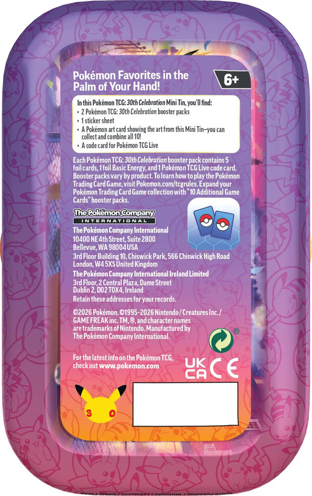 Pokémon TCG | 30th Celebration [30C] | Mini Tin [Zapdos]