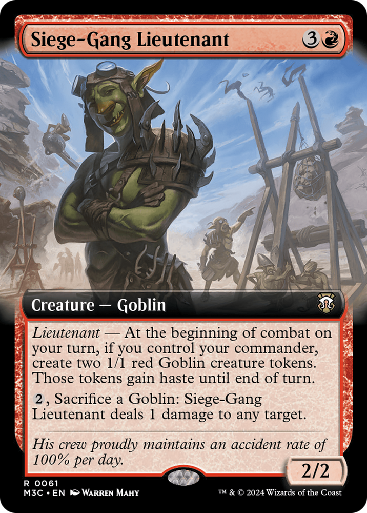 Siege-Gang Lieutenant (Extended Art) (Ripple Foil) [Modern Horizons 3 Commander] 