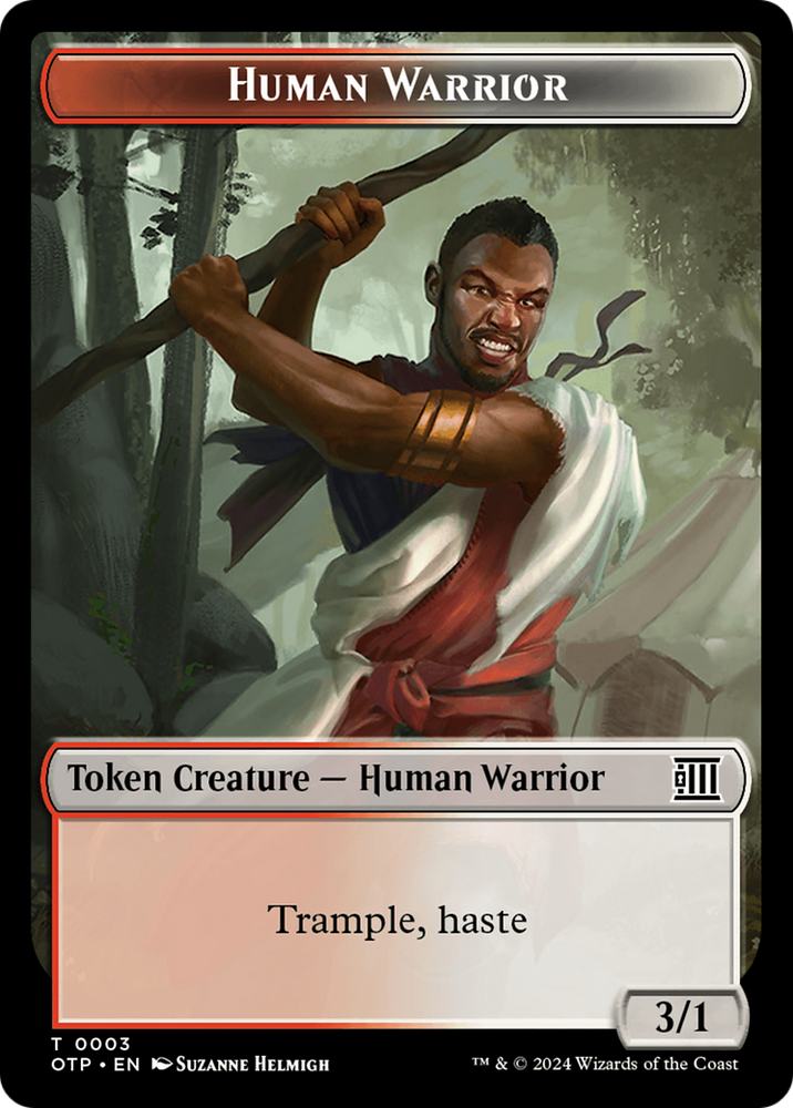 Human Warrior Token [Outlaws of Thunder Junction: Breaking News Tokens] 