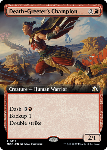 Death-Greeter's Champion (Extended Art) [March of the Machine Commander] 