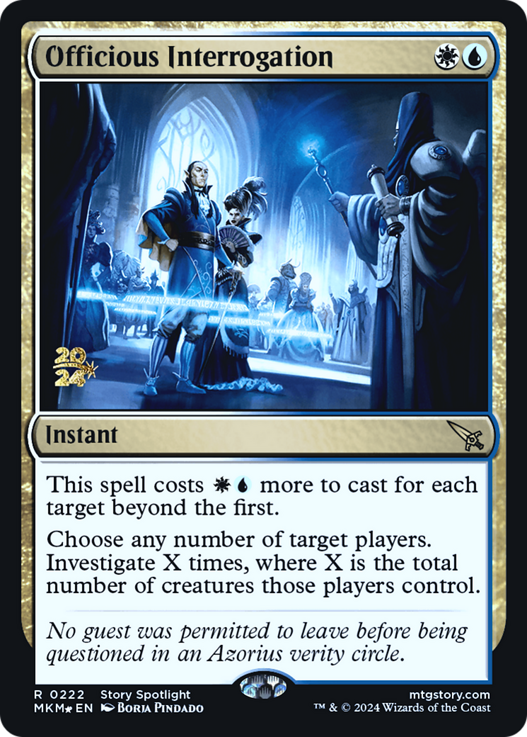 Officious Interrogation [Murders at Karlov Manor Prerelease Promos] 