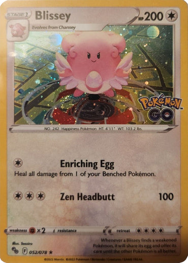 Blissey (052/078) (Cosmos Holo) [Pokémon GO] 