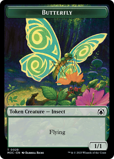 Butterfly // City's Blessing Double-Sided Token [March of the Machine Commander Tokens] 