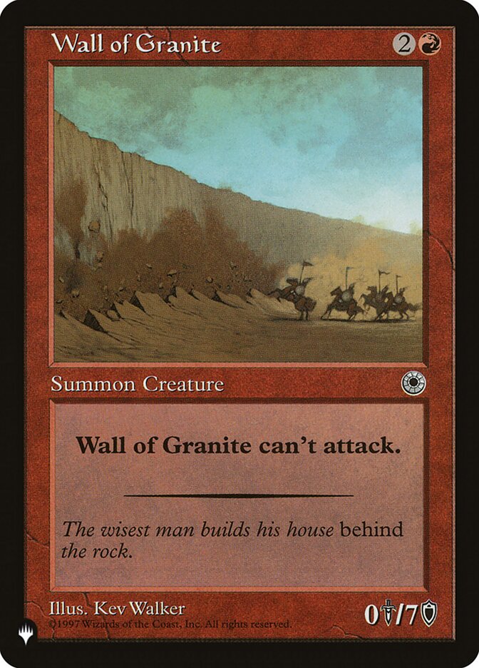 Wall of Granite [The List] 