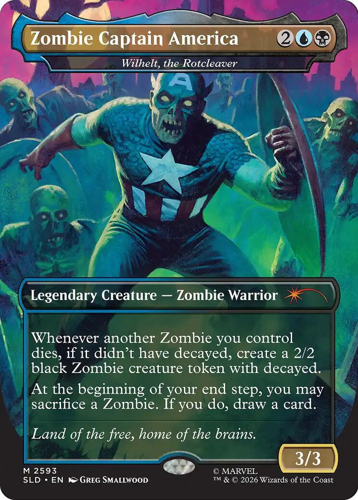Zombie Captain America - Wilhelt, the Rotcleaver [Secret Lair Drop Series]