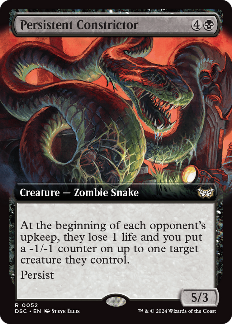 Persistent Constrictor (Extended Art) [Duskmourn: House of Horror Commander] 