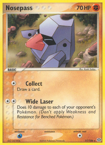 Nosepass (17/106) [EX: Emerald] 