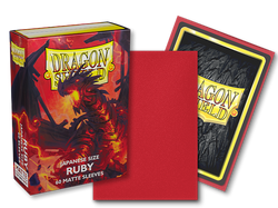 Dragon Shield: Japanese Size 60ct Sleeves - Ruby (Matte) 