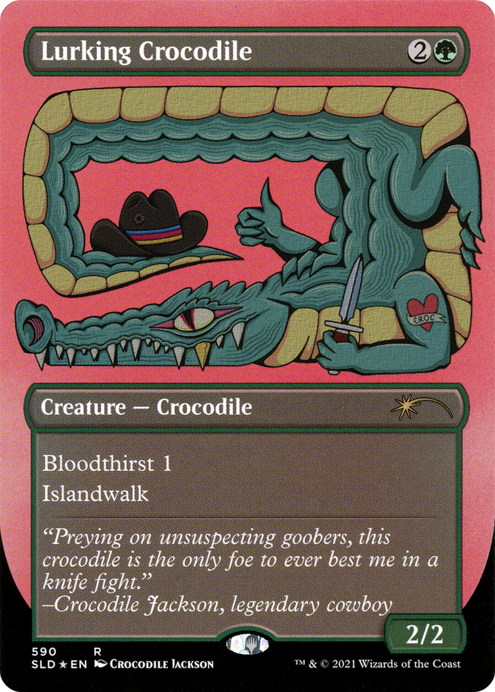 Lurking Crocodile (Foil Etched) [Secret Lair Drop Promos] 