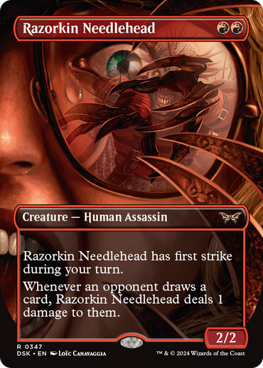 Razorkin Needlehead (Borderless) [Duskmourn: House of Horror] 