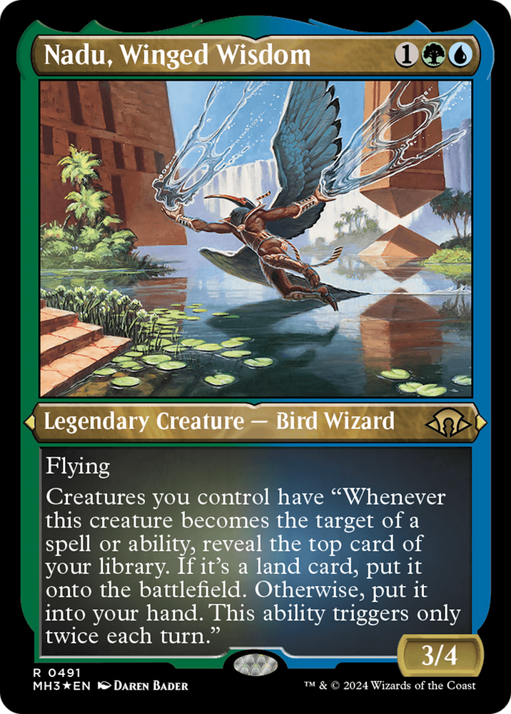 Nadu, Winged Wisdom (Foil Etched) [Modern Horizons 3] 