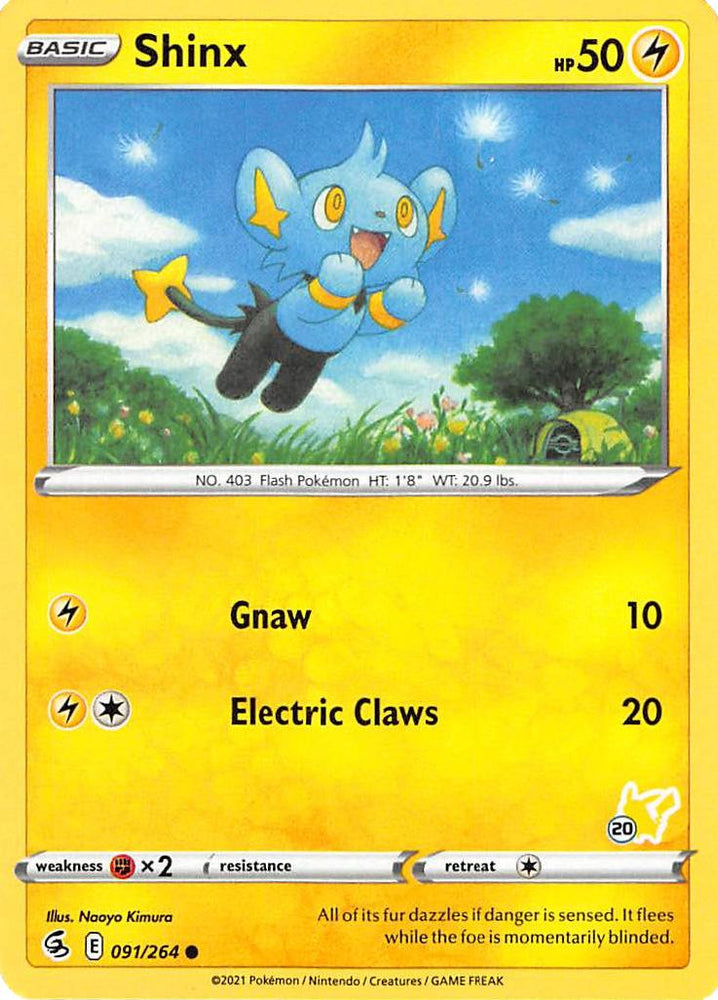 Shinx (091/264) (Pikachu Stamp #20) [Battle Academy 2022] 