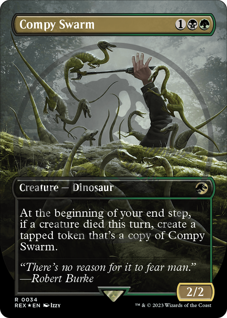 Compy Swarm (Emblem) (Borderless) [Jurassic World Collection Tokens] 