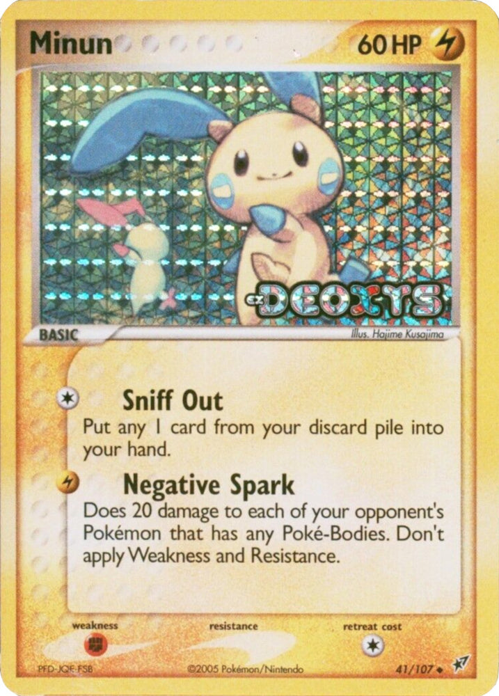 Minun (41/107) (Stamped) [EX: Deoxys] 