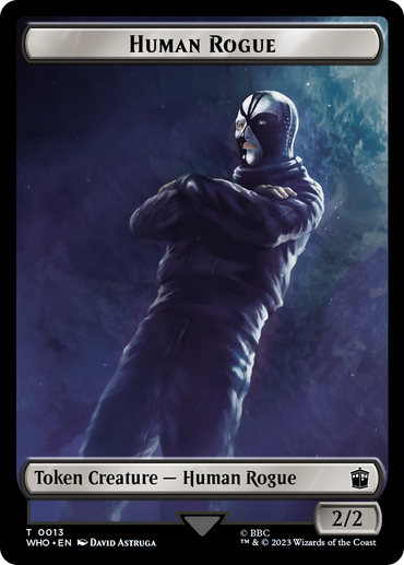 Human Rogue // Clue (0022) Double-Sided Token [Doctor Who Tokens] 