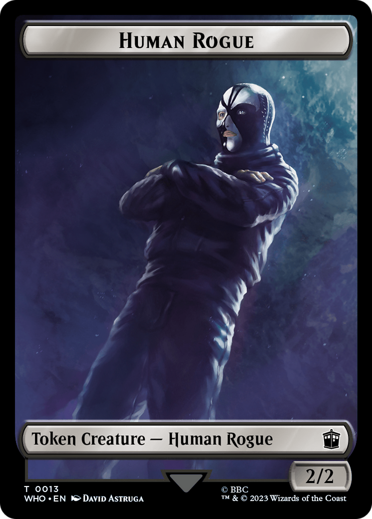 Human Rogue // Clue (0021) Double-Sided Token [Doctor Who Tokens] 