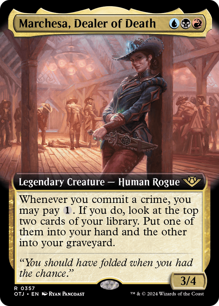 Marchesa, Dealer of Death (Extended Art) [Outlaws of Thunder Junction] 