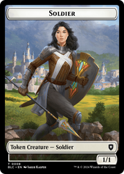 Human // Soldier Double-Sided Token [Bloomburrow Commander Tokens] 